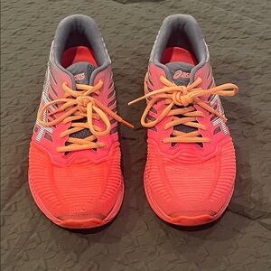 ASICS Vibrant Pink and Gray Sneakers